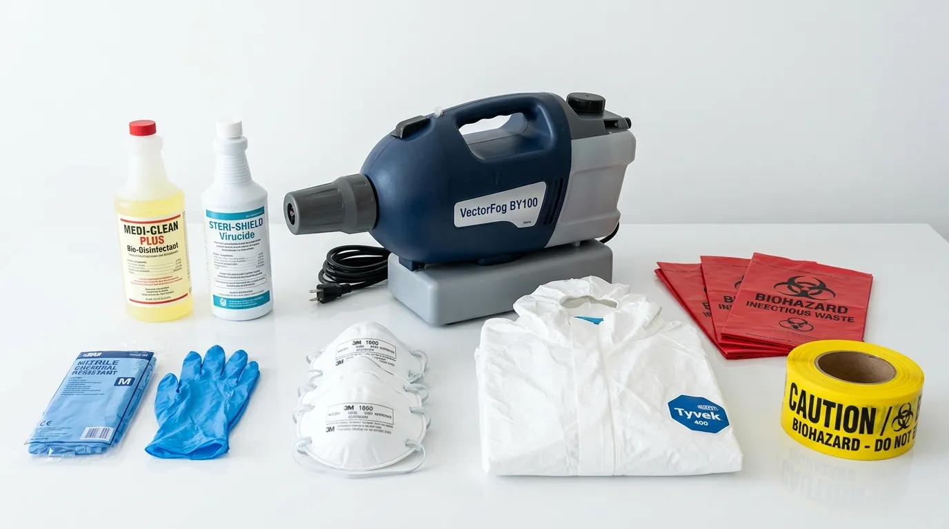 Professional biohazard remediation crew working in Cold Spring Harbor