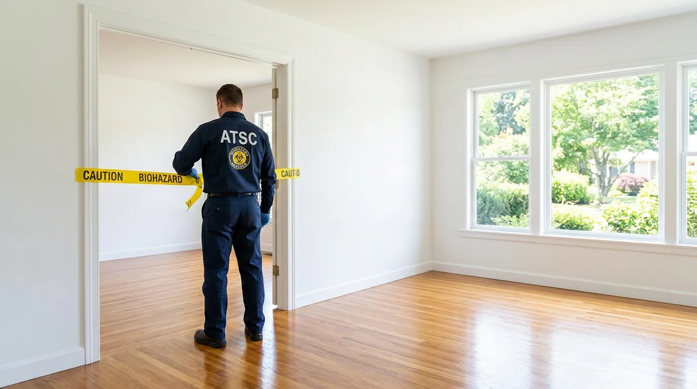 Certified biohazard cleanup crew performing Crime Scene Cleanup in Cold Spring Harbor